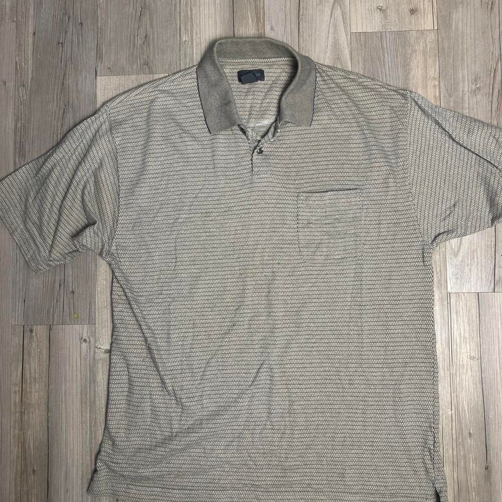 Van-heusen Men's Grey and Cream Polo-shirts
